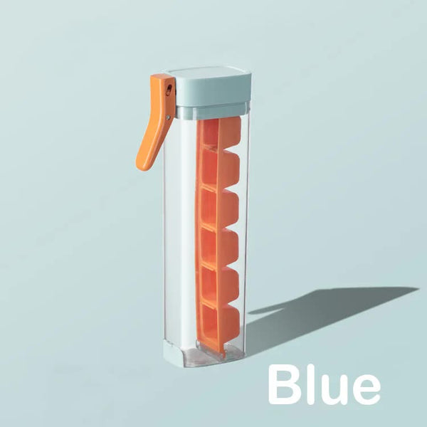 Elosung Orange Ice Cube Maker Bottle Portable And Easy Release Tray For Drinks Ice Cubes Trays & Moulds