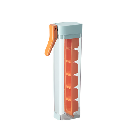 Elosung Orange Ice Cube Maker Bottle Portable And Easy Release Tray For Drinks Ice Cubes Trays & Moulds