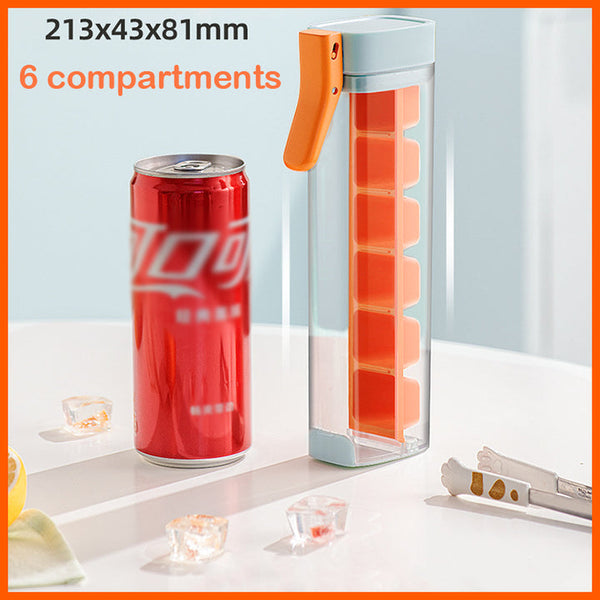 Elosung Orange Ice Cube Maker Bottle Portable And Easy Release Tray For Drinks Ice Cubes Trays & Moulds