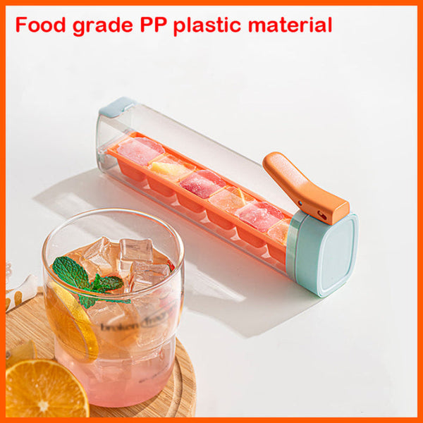Green Ice Cube Maker Bottle Portable And Easy Release Tray For Drinks Ice Cubes Trays & Moulds