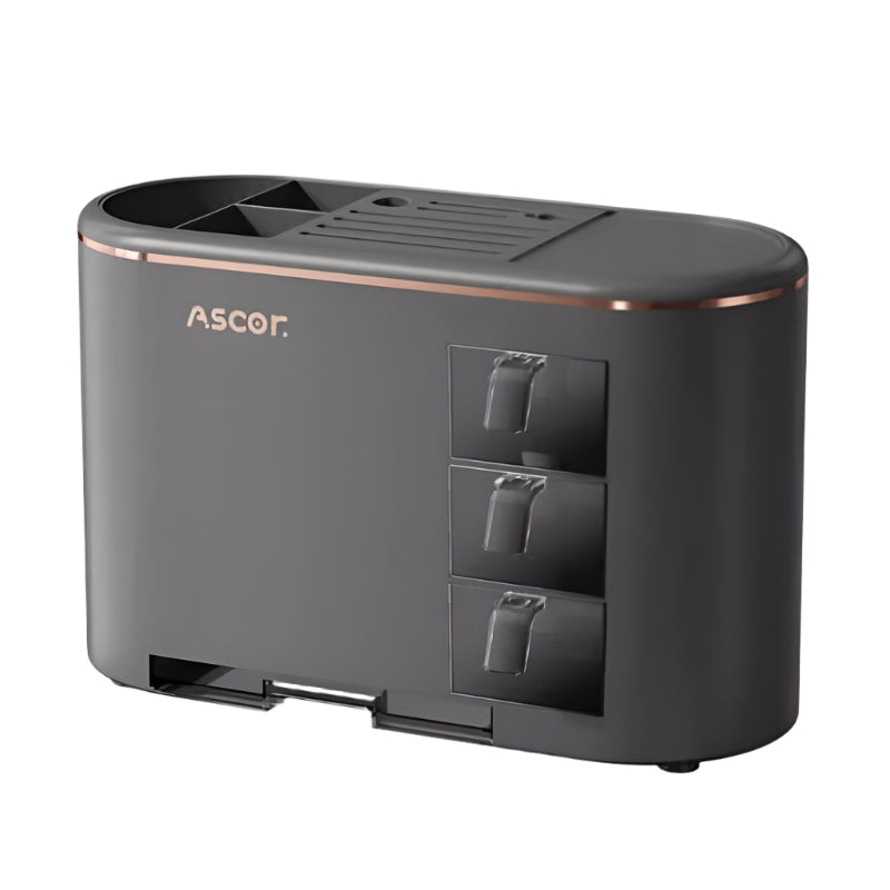 Elosung Black All In One Kitchen Knife And Utensil Holder Multi Functional Organiser With Storage Drawers Other Kitchen Storage