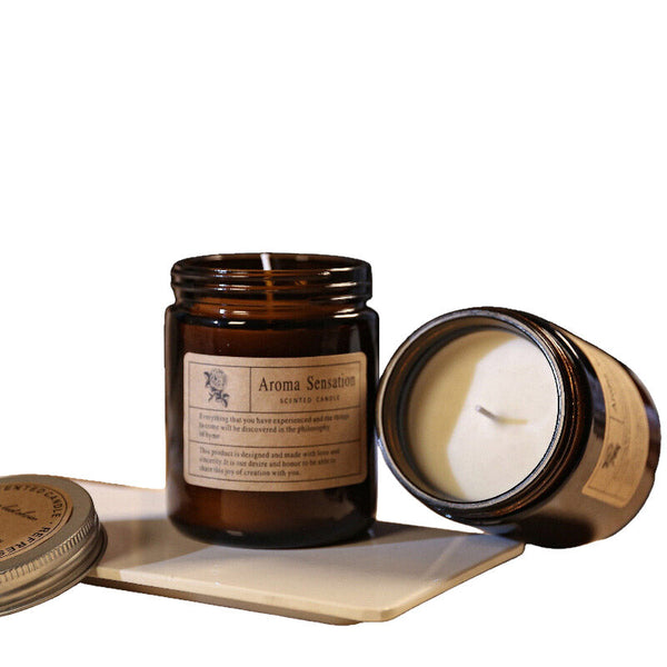 Elosung Rose Sandalwood Aromatherapy Scented Candle Hand Poured Soy Wax For Relaxation And Home Decor Candles