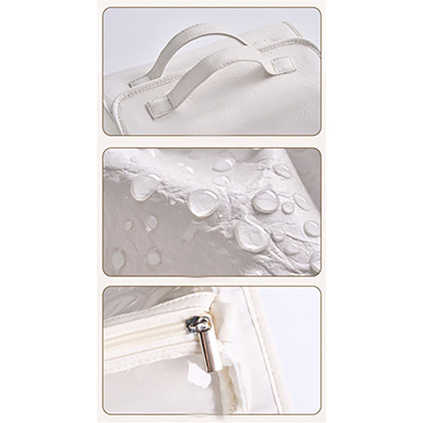 Brown Roll Up Travel Makeup Bag Compact Cosmetic Organizer With Multiple Compartments Makeup Bags & Cases