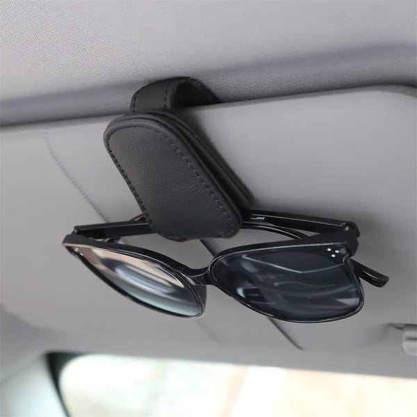 Elosung 2Pcs Black Car Sun Visor Glasses Holder Universal Sunglasses Clip For Secure Storage Sun Visors
