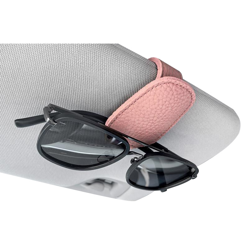 Elosung 2Pcs Pink Car Sun Visor Glasses Holder Universal Sunglasses Clip For Secure Storage Sun Visors