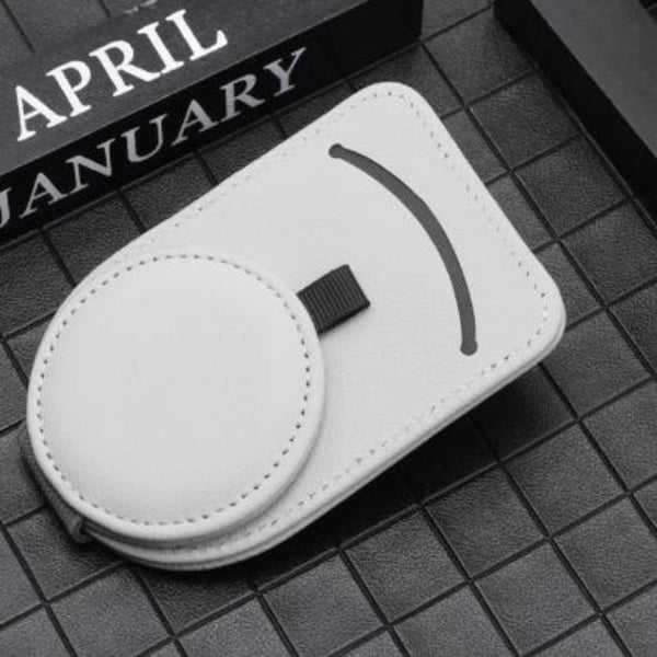 Grey Multifunctional Car Sun Visor Glasses Clip With Card Holder Compact And Convenient Sun Visors