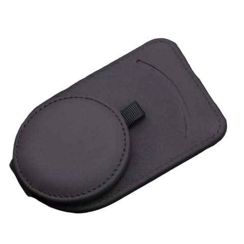 Elosung Brown Multifunctional Car Sun Visor Glasses Clip With Card Holder Compact And Convenient Sun Visors