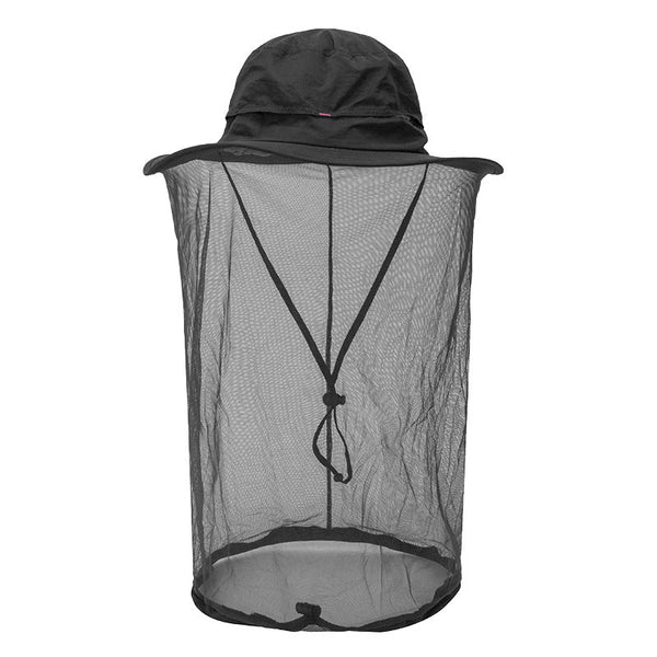 Elosung Black Outdoor Mosquito Net Hat Sun Protection And Insect Repellent Bucket Hats