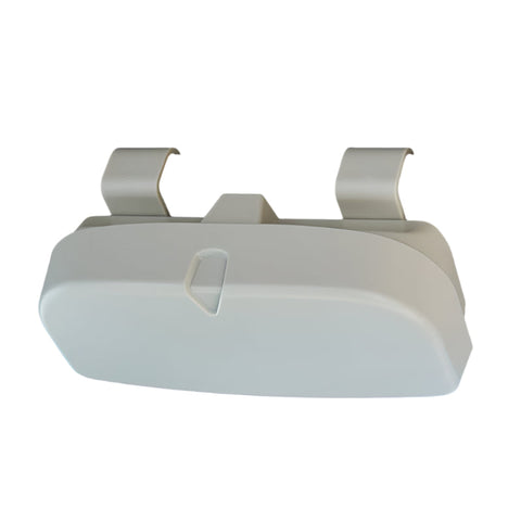 Elosung Beige Car Sun Visor Glasses Case Protective Storage Box For Sunglasses Sun Visors