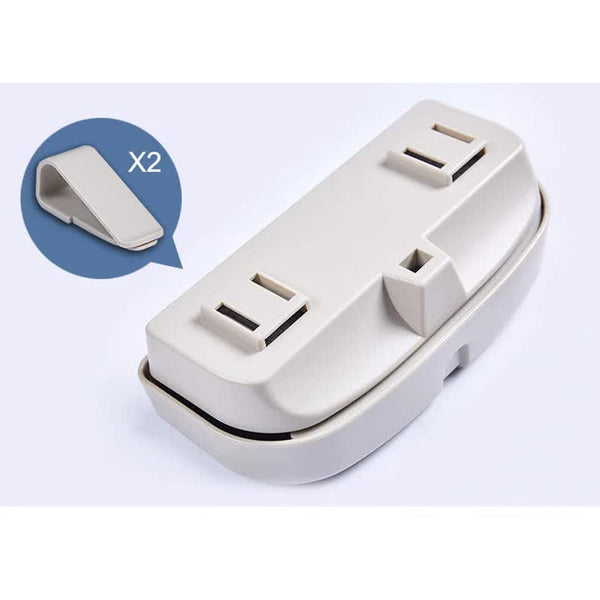 Elosung Beige Car Sun Visor Glasses Case Protective Storage Box For Sunglasses Sun Visors