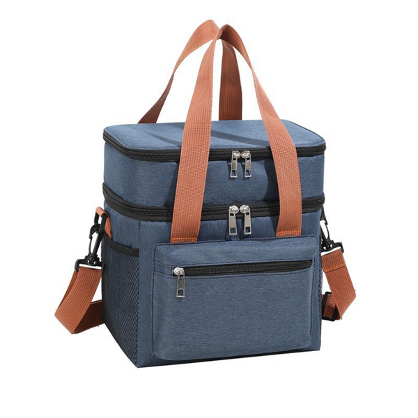 Elosung Nevy Blue Waterproof Insulated Lunch Bag Leakproof Thermal Cooler For Food And Drinks Lunchboxes