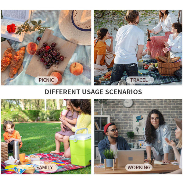 Elosung Nevy Blue Waterproof Insulated Lunch Bag Leakproof Thermal Cooler For Food And Drinks Lunchboxes