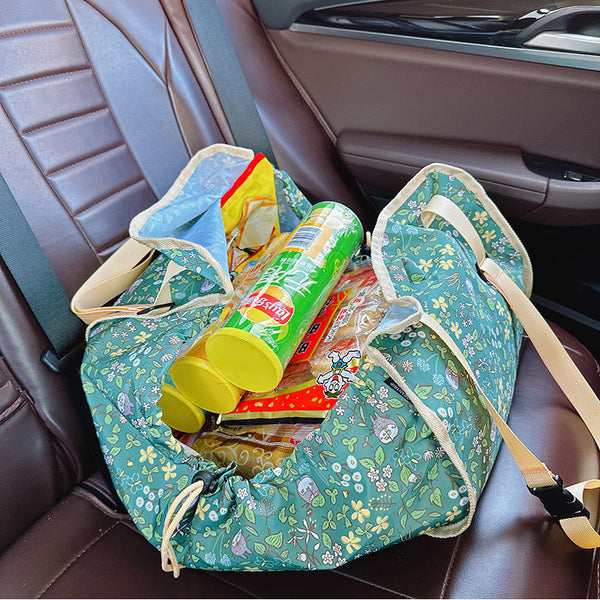 Elosung White Car Back Seat Organizer Hammock Storage Solution Puzzles