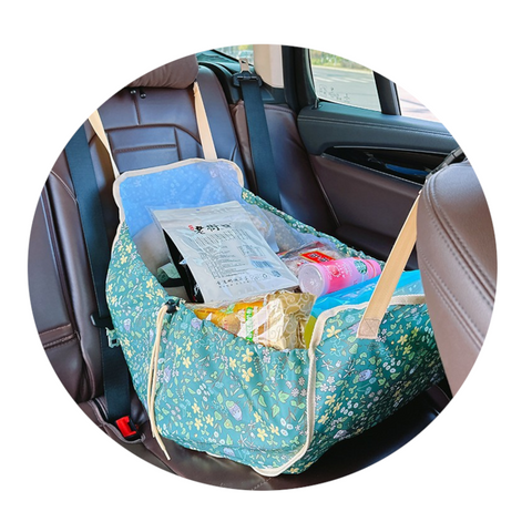 Green Car Back Seat Organizer Hammock Storage Solution Car Organisers