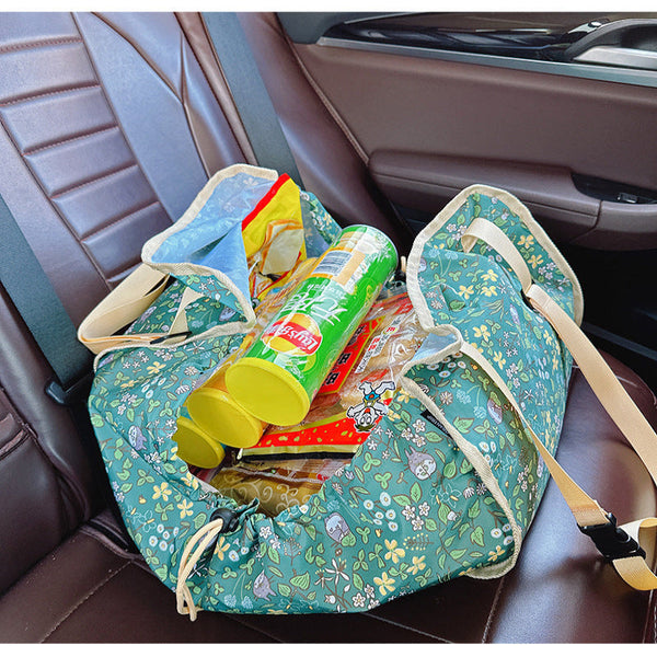 Green Car Back Seat Organizer Hammock Storage Solution Car Organisers