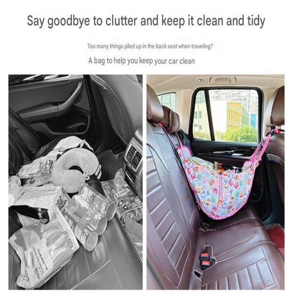 Green Car Back Seat Organizer Hammock Storage Solution Car Organisers