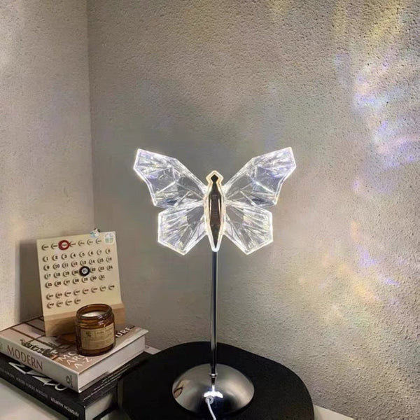 Elosung Butterfly Led Night Light Creative Crystal Design For Ambient Lighting Night Lights