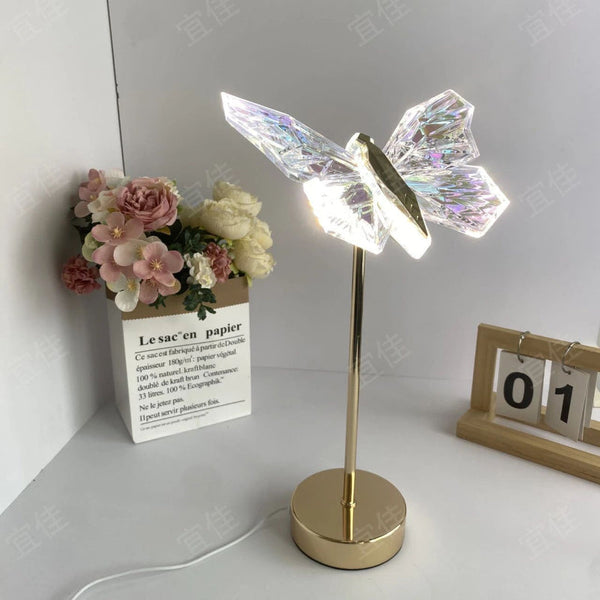 Elosung Butterfly Led Night Light Creative Crystal Design For Ambient Lighting Night Lights