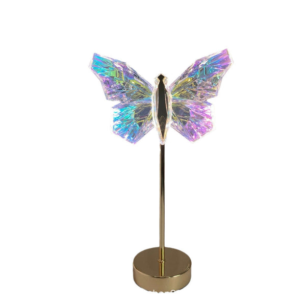 Muliticolor Butterfly Led Night Light Creative Crystal Design For Ambient Lighting Night Lights