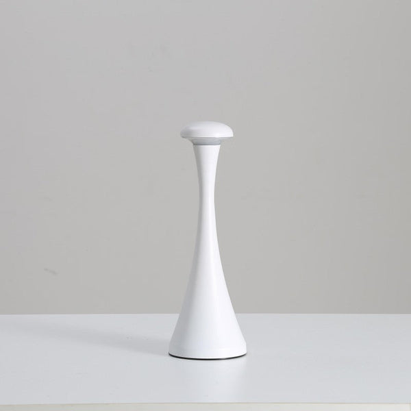 Elosung White Modern Minimalist Led Mushroom Lamp Touch Control Rechargeable Night Light Lamps