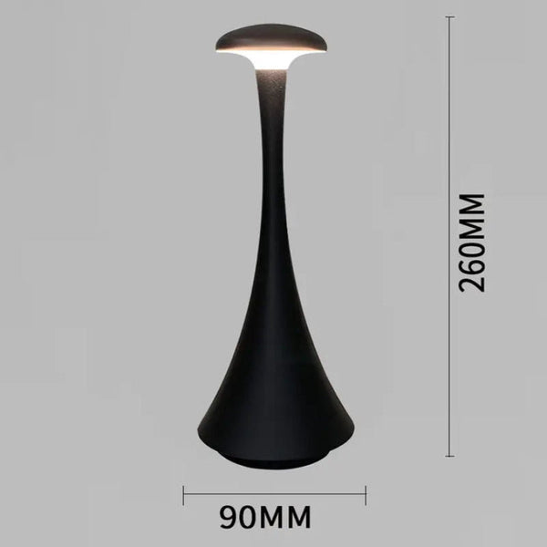Elosung White Modern Minimalist Led Mushroom Lamp Touch Control Rechargeable Night Light Lamps