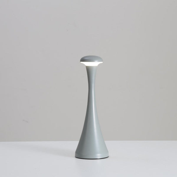 Grey Modern Minimalist Led Mushroom Lamp Touch Control Rechargeable Night Light Night Lights