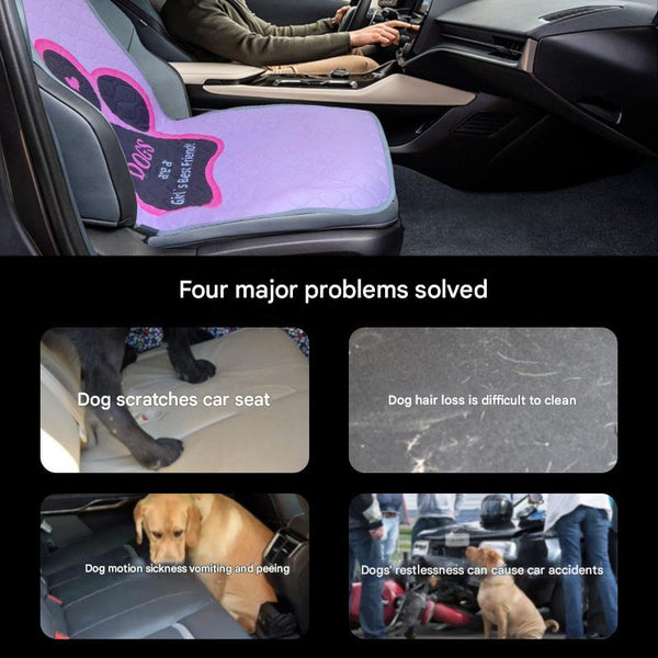 Elosung Black Dog Car Seat Cover Waterproof & Scratch Resistant Pet Protector Pet Transport