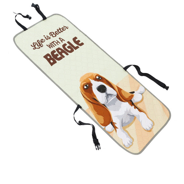 Elosung Beige Dog Car Seat Cover Waterproof & Scratch Resistant Pet Protector Pet Transport