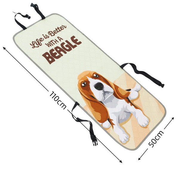 Elosung Beige Dog Car Seat Cover Waterproof & Scratch Resistant Pet Protector Pet Transport