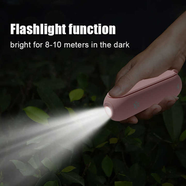 Elosung Pink Portable Foldable Mini Fan With Usb Power Bank Portable Fans