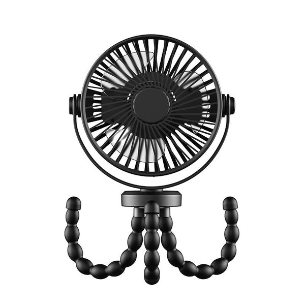 Black Mini Little One Stroller Fan With Flexible Tripod Portable Fans