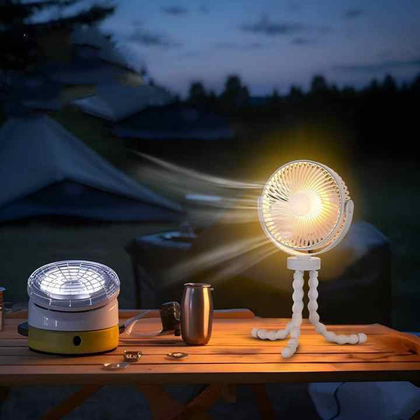 Grey Mini Little One Stroller Fan With Flexible Tripod Portable Fans