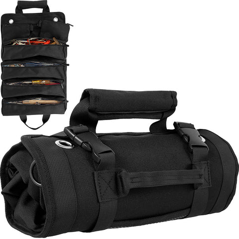 Black Roll Up Tool Organizer With Zippered Pockets Other Tool Storage