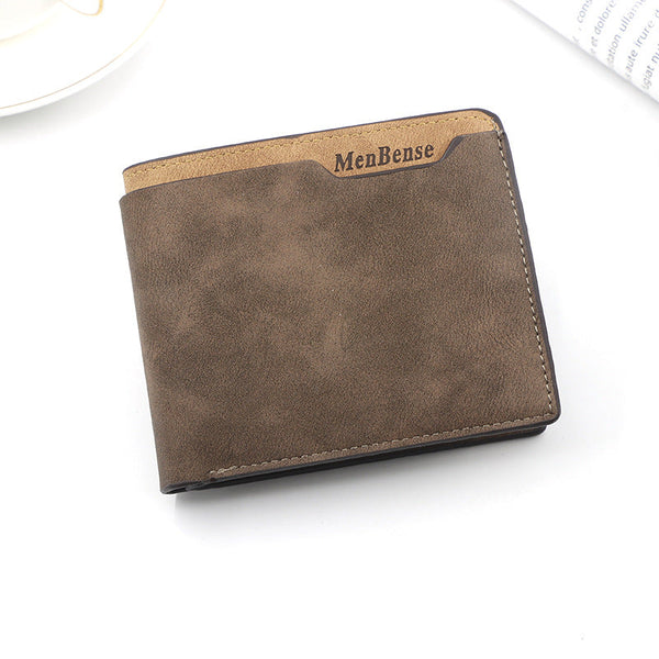 Dark Brown Men's Genuine Leather Bifold Wallet Compact Design With Multiple Card Slots Wallets