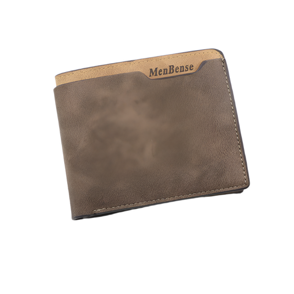 Dark Brown Men's Genuine Leather Bifold Wallet Compact Design With Multiple Card Slots Wallets
