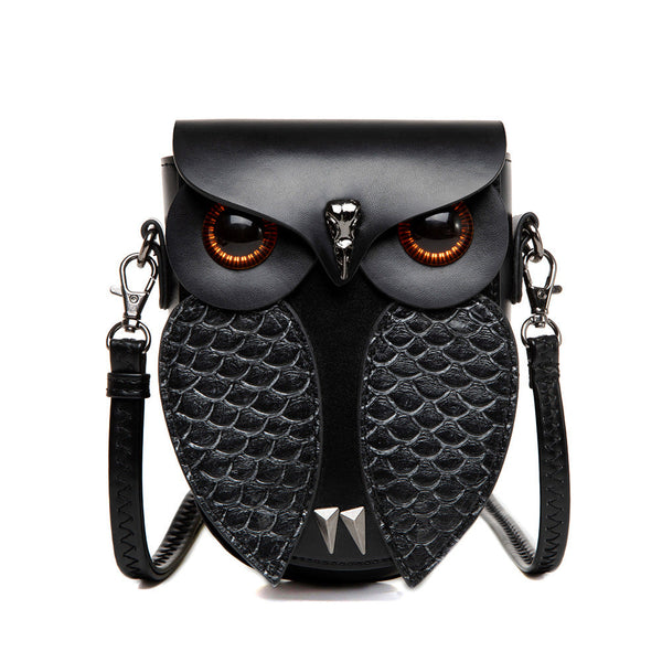 Elosung Creative Owl Design Crossbody Shoulder Bag Compact Unique & Stylish For Women Wallets