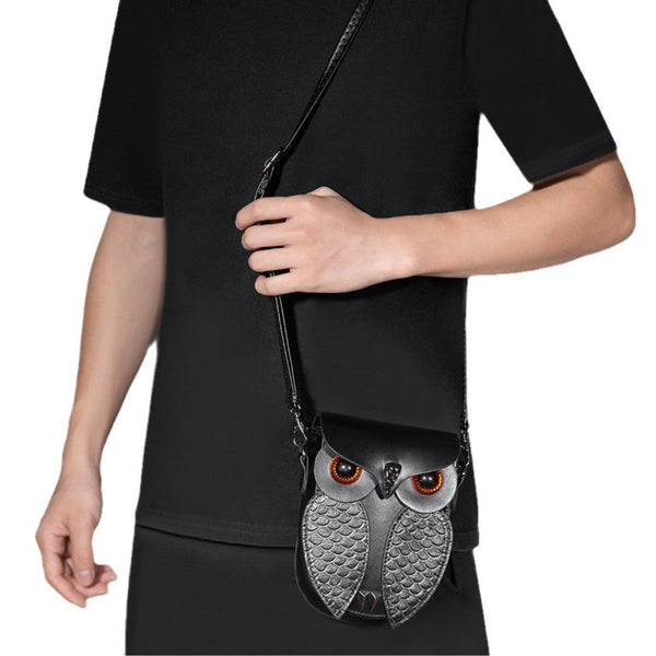 Elosung Creative Owl Design Crossbody Shoulder Bag Compact Unique & Stylish For Women Wallets