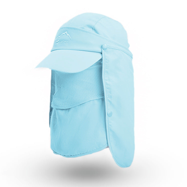 Hats Elosung Blue Uv Protection 4 In 1 Outdoor Sun Hat With Removable Flaps