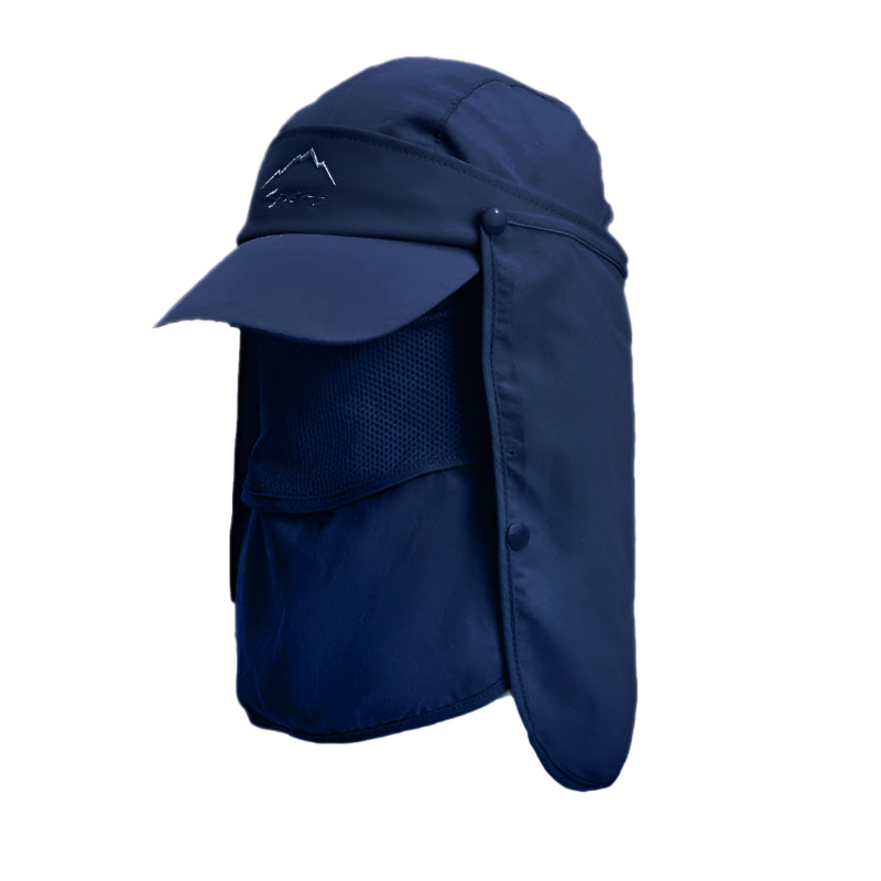 Hats Elosung Navy Blue Uv Protection 4 In 1 Outdoor Sun Hat With Removable Flaps