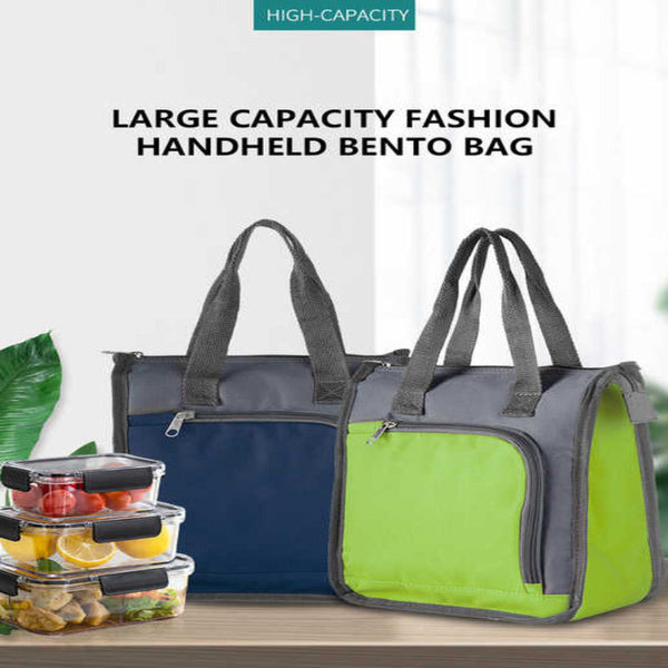 Green Insulated Lunch Bag For Office Picnic And Grocery Use Insulated Food Delivery Bags