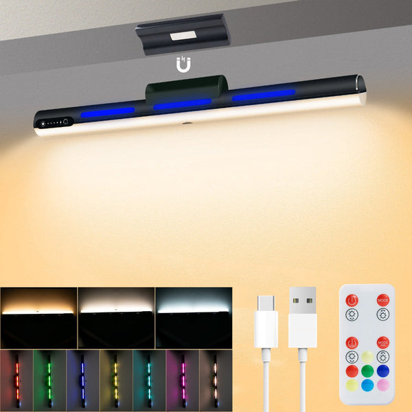 Black Rechargeable Led Desk Light With Rgb Study Mode Other Lighting & Fans