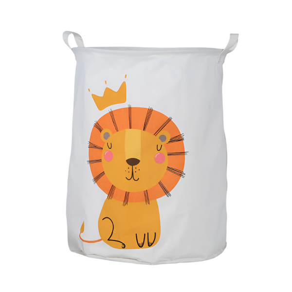 Lion Canvas Laundry Storage Basket With Adorable Animal Designs Laundry Baskets & Hampers