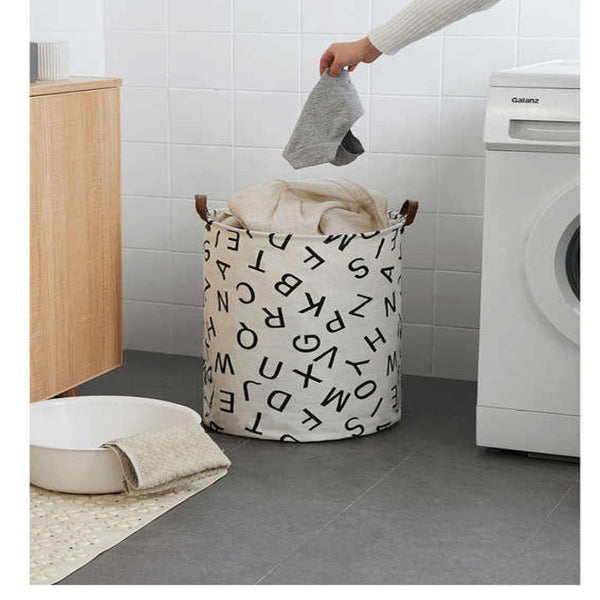 Hippo Canvas Laundry Storage Basket With Adorable Animal Designs Laundry Baskets & Hampers