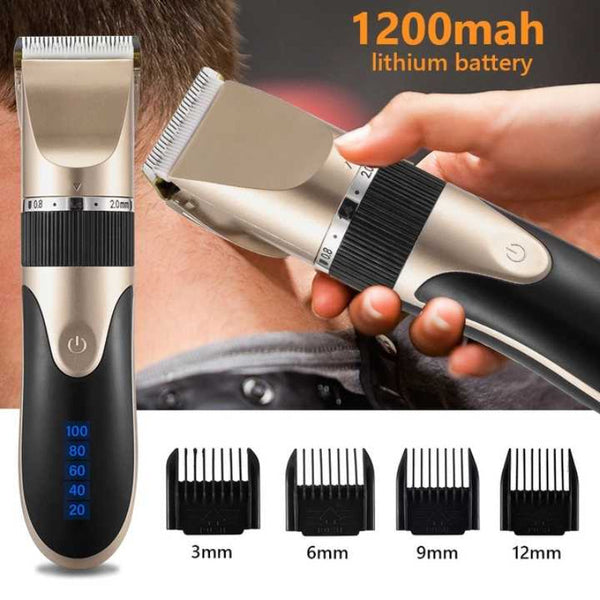 Gold Rechargeable Pet Hair Clipper With Blades Dog Grooming