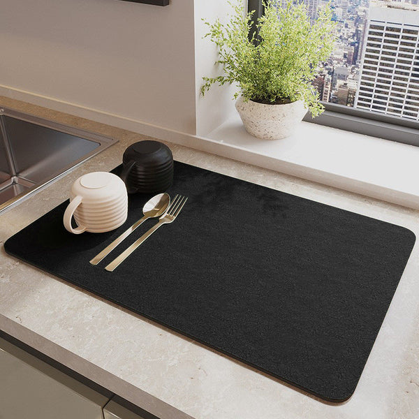 Green Waterproof Quick Dry Kitchen Mat Non Slip Rubber Base Absorbent Technology Fabric 4Mm Thick Kitchen Bench Mats