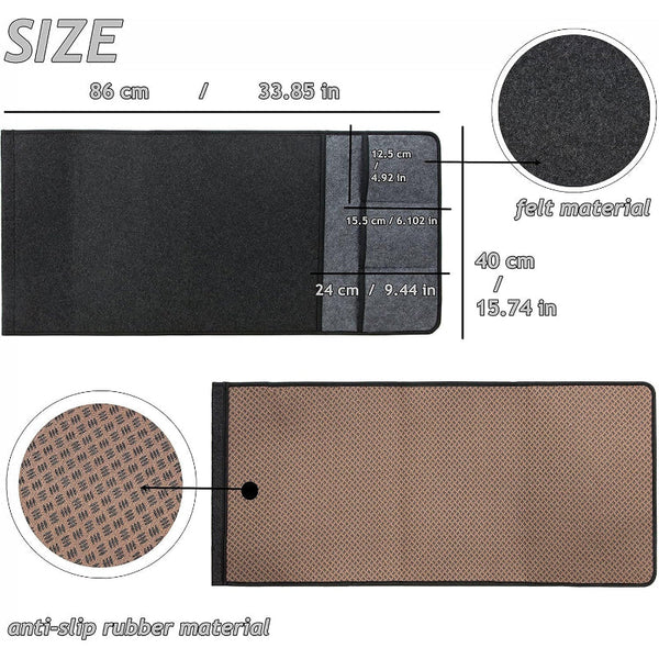 Dark Grey Felt Couch Armrest Organizer Multifunctional Storage Pouch Other Home Organisation