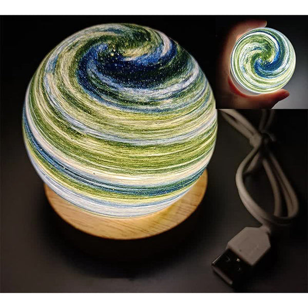 Elosung Aurora Led Planet Night Light With Base Usb Rechargeable Night Lights