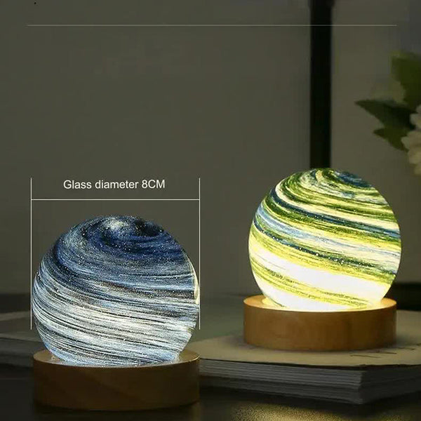 Elosung Aurora Led Planet Night Light With Base Usb Rechargeable Night Lights