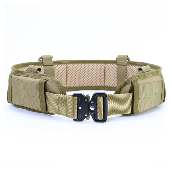 Elosung Khaki Tactical Utility Belt With Adjustable Straps And Metal Buckle Police & Security Belts