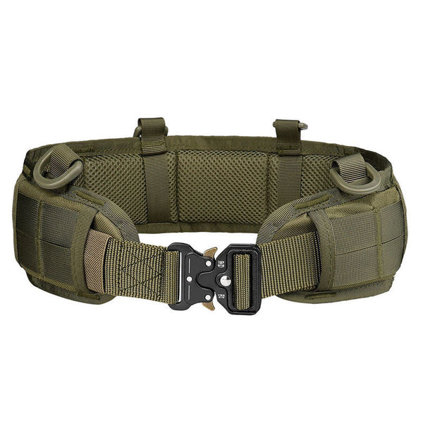 Green Tactical Utility Belt With Straps And Metal Buckle Tool Bags Belts & Pouches